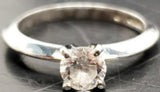 Women 14KT White Gold Electro-Plate Band Round Cubic Zirconia Ring Jewelry Sz8.5