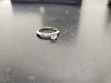 Women 14KT White Gold Electro-Plate Band Round Cubic Zirconia Ring Jewelry Sz8.5