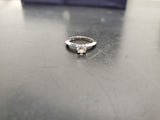Women 14KT White Gold Electro-Plate Band Round Cubic Zirconia Ring Jewelry Sz8.5