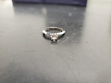 Women 14KT White Gold Electro-Plate Band Round Cubic Zirconia Ring Jewelry Sz8.5
