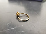 Womens 14KT Gold Electro-Plate Onyx/Pearl Gems Cubic Zirconia Ring Jewelry Sz9