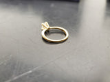 Women 14KT Gold Electro-Plate Big Round Stone Cubic Zirconia Ring Jewelry Sz7.5