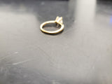 Women 14KT Gold Electro-Plate Big Round Stone Cubic Zirconia Ring Jewelry Sz7.5