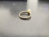 Women 14KT Gold Electro-Plate Large Oval Stone Cubic Zirconia Ring Jewelry Sz8.5
