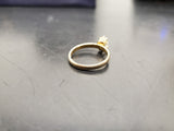 Women 14KT Gold Electro-Plate Large Oval Stone Cubic Zirconia Ring Jewelry Sz8.5