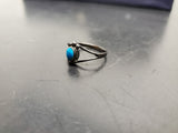 Vtg Women's Sterling Silver 925 Band Turquoise/Blue Gem Stone Ring Jewelry Sz8.5