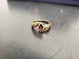 Women's 14KT Gold Electro-Plate Topaz Pink Gem Cubic Zirconia Ring Jewelry Sz8.5