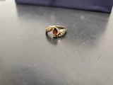Women's 14KT Gold Electro-Plate Topaz Pink Gem Cubic Zirconia Ring Jewelry Sz8.5