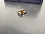 Women's 14KT Gold Electro-Plate Topaz Pink Gem Cubic Zirconia Ring Jewelry Sz8.5