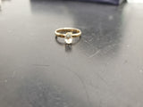 Women 14KT Gold Electro-Plate Large Oval Stone Cubic Zirconia Ring Jewelry Sz8.5