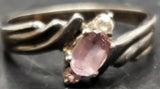 Womens Sterling Silver 925 Band Star Ruby Gem & Cubic Zirconia Ring Jewelry Sz9