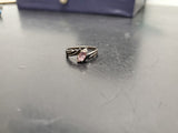 Womens Sterling Silver 925 Band Star Ruby Gem & Cubic Zirconia Ring Jewelry Sz9