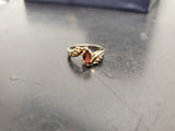 Women's 14KT Gold Electro-Plate Topaz Pink Gem Cubic Zirconia Ring Jewelry Sz8.5