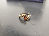 Women's 14KT Gold Electro-Plate Topaz Pink Gem Cubic Zirconia Ring Jewelry Sz8.5