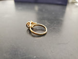 Women 14KT Gold Electro-Plate Tiger Eye Gemstone Diamond Cut Ring Jewelry Sz6