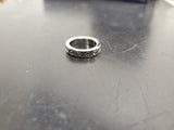 Vtg Women's Silver Band Ring Alternating Heart Pattern Jewelry Gift Sz 5.5 Nice
