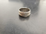 Vtg Men's Signet /Women's Ring Unisex Silver Band Ring Sz 9 Jewelry Stylish Nice