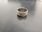 Vtg Men's Signet /Women's Ring Unisex Silver Band Ring Sz 9 Jewelry Stylish Nice