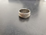 Vtg Men's Signet /Women's Ring Unisex Silver Band Ring Sz 9 Jewelry Stylish Nice