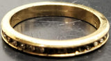Women's 14KT Gold Electro-Plate Cubic Zirconia Around Band Ring Jewelry Sz9 Gift