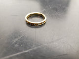 Women 14KT Gold Electro-Plate Cubic Zirconia & Orange Gems Ring Jewelry Sz6.5 VF