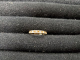 Women 14KT Gold Electro-Plate Cubic Zirconia & Orange Gems Ring Jewelry Sz6.5 VF