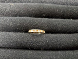 Women 14KT Gold Electro-Plate Cubic Zirconia & Orange Gems Ring Jewelry Sz6.5 VF