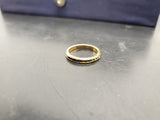 Women's 14KT Gold Electro-Plate Cubic Zirconia Around Band Ring Jewelry Sz9 Gift