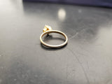 Womens 14KT Gold Electro-Plate Onyx Pearl Cubic Zirconia Gems Ring Jewelry Sz9.5