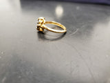 Women 14KT Gold Electro-Plate Ornate Red Ruby Gemstone Ring Jewelry Sz9.5 Beauty