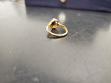 Women 14KT Gold Electro-Plate Ornate Red Ruby Gemstone Ring Jewelry Sz9.5 Beauty