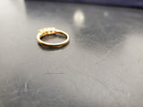 Women 14KT Gold Electro-Plate 4 Stone Cubic Zirconia Gems Ring Jewelry Sz9 Class