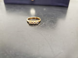 Women 14KT Gold Electro-Plate 4 Stone Cubic Zirconia Gems Ring Jewelry Sz9 Class
