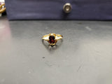 Women 14KT Gold Electro-Plate Ornate Red Ruby Gemstone Ring Jewelry Sz9.5 Beauty