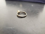 Vtg Women 14KT Gold Electro-Plate Large Cubic Zirconia Gem Ring Jewelry Sz7.5