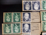 Vtg USPS Stamp Collection FDR Jefferson Eisenhower Wright Andrew Jackson Collect