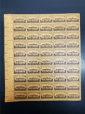 Vtg '56 200th Anniversary Nassau Hall 3 Cent USPS Postage Stamp Sheet 50 Total