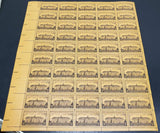 Vtg '56 200th Anniversary Nassau Hall 3 Cent USPS Postage Stamp Sheet 50 Total