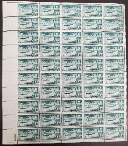 Vtg '53 Commodore Matt C Perry US Navy Centennial Japan 5 Cent USPS Stamp Sheet