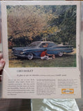 Vtg Advertisements Chevrolet Impala 2Door Sport Coupe Cadillac Goldn Anniversary