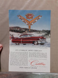 Vtg Advertisements Chevrolet Impala 2Door Sport Coupe Cadillac Goldn Anniversary