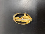 Vtg Mary Gold Pearl Brooch Classy Religion Christianity Present Gift Pin-On