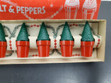 Vtg Christmas Tree Salt & Pepper Shakers 8 Individual Collectibles Holidays Gift