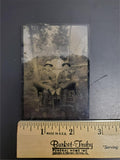 Antique 1800s Tin Type Photo Woman 2 Men in Countryside Unique Collectible Rare