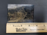 Antique 1800s Tin Type Photo Woman 2 Men in Countryside Unique Collectible Rare