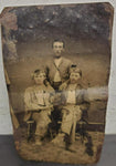 Antique 1800s Tin Type Photo Pre WW1 Hard Times Snapshot Unique Collectible Rare