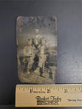 Antique 1800s Tin Type Photo Pre WW1 Hard Times Snapshot Unique Collectible Rare