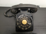 Vtg Bell System  Made By Western Electric Black Rotary Dial Desk Phone Model 500
