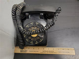 Vtg Bell System  Made By Western Electric Black Rotary Dial Desk Phone Model 500