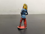 Vtg Britains Ltd Metal Indian Chief Toy Figurine Made England Collectible Rare